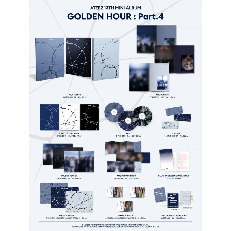 ATEEZ - GOLDE HOUR PART 4 (CD ALBUM)