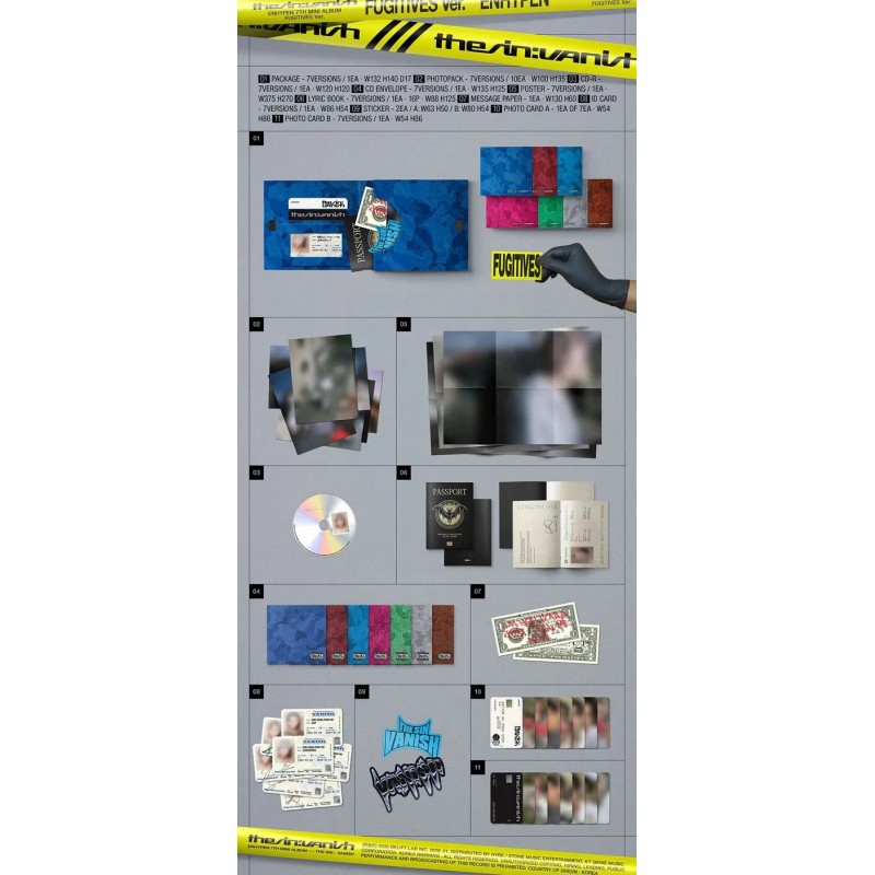 ENHYPEN - THE SIN: VANISH (RANDOM FUGITIVES EDITION) (CD ALBUM)