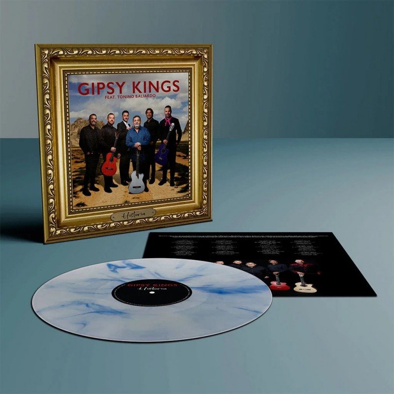GIPSY KINGS & TONINO BALIARDO - HISTORIA (LP VINILO COLOR BLANCO Y AZUL MARMOLADO)